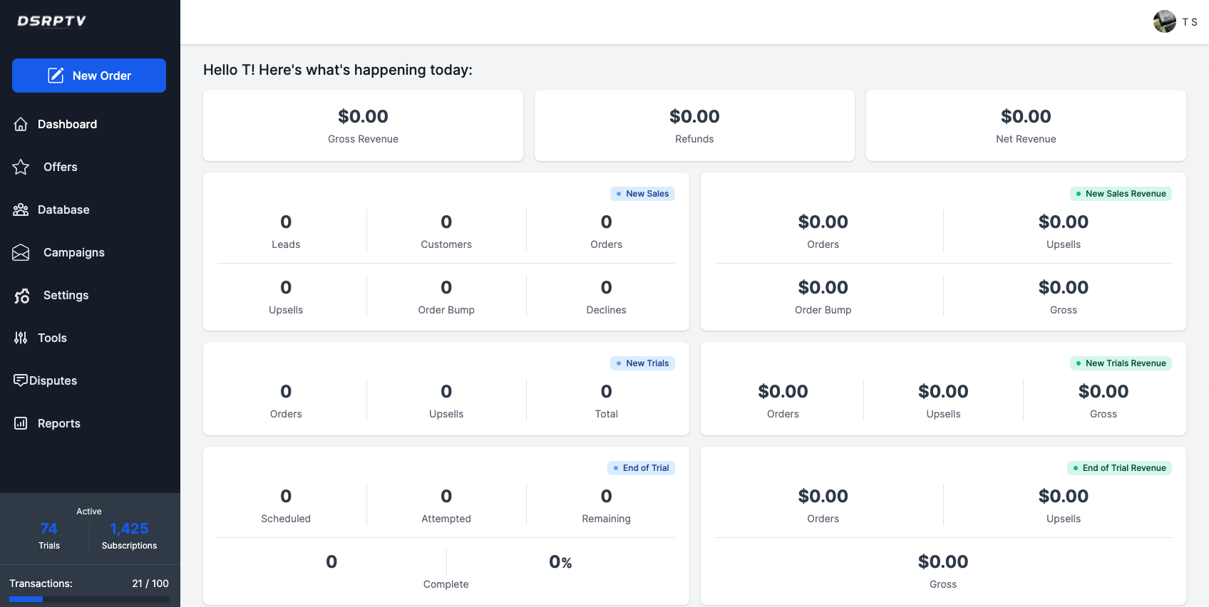 Dsrptv Dashboard